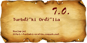 Turbéki Orália névjegykártya